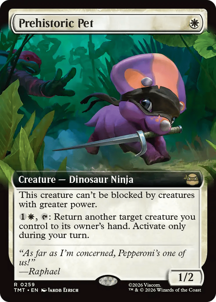 Prehistoric Pet (Extended Art) [Teenage Mutant Ninja Turtles] MTG Single Magic: The Gathering  | Multizone: Comics And Games