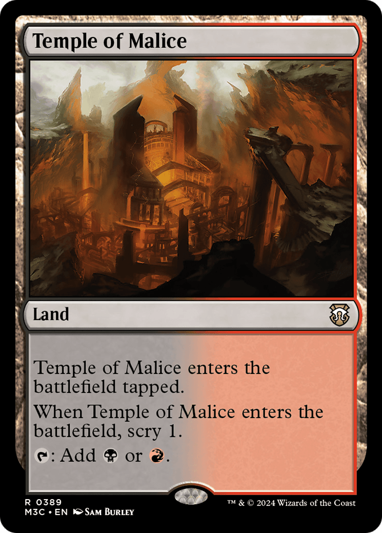 Temple of Malice (Ripple Foil) [Modern Horizons 3 Commander] MTG Single Magic: The Gathering  | Multizone: Comics And Games