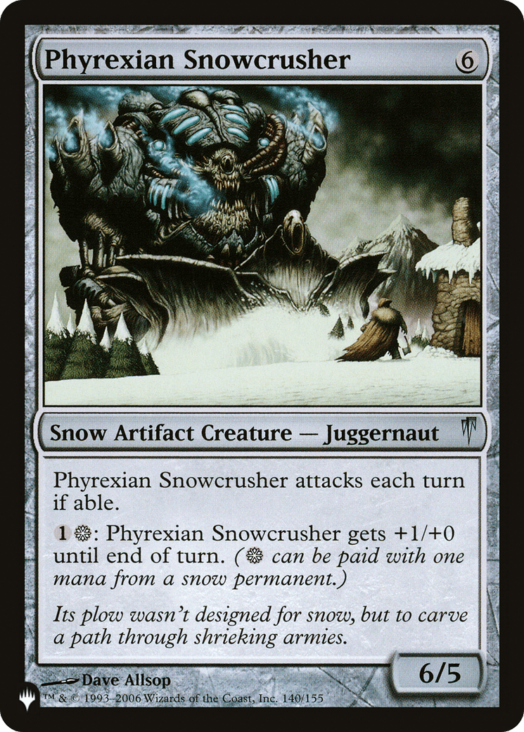 Phyrexian Snowcrusher [The List] MTG Single Magic: The Gathering  | Multizone: Comics And Games