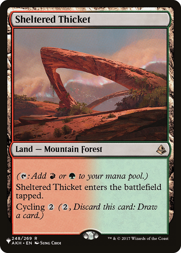 Sheltered Thicket [Secret Lair: From Cute to Brute] MTG Single Magic: The Gathering  | Multizone: Comics And Games