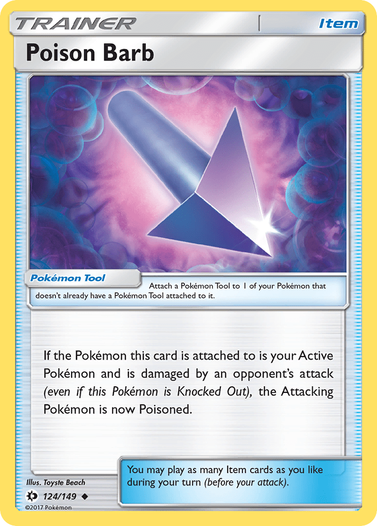 Poison Barb (124/149) [Sun & Moon: Base Set] Pokemon Single Pokémon  | Multizone: Comics And Games