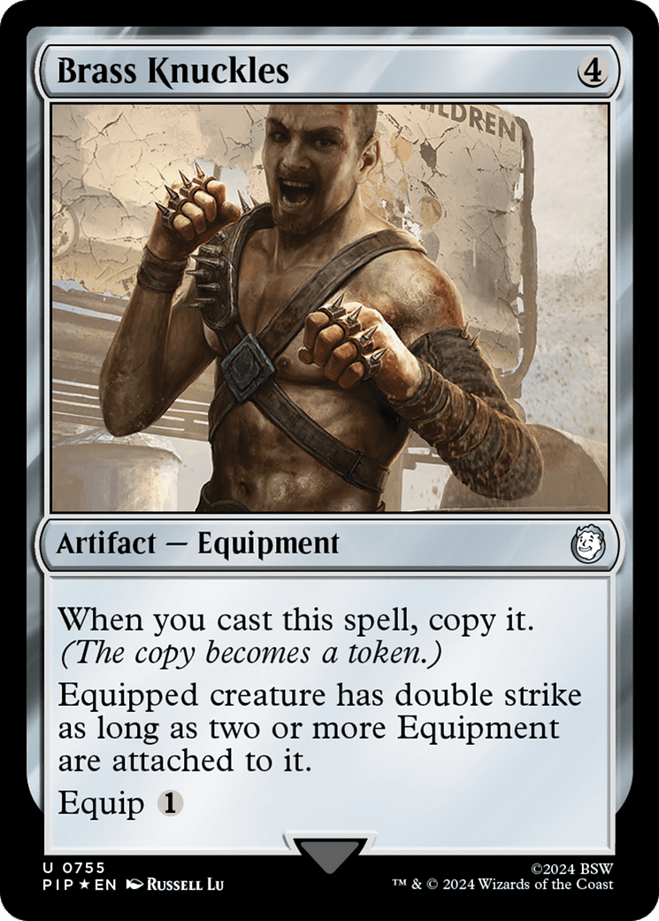 Brass Knuckles (Surge Foil) [Fallout] MTG Single Magic: The Gathering  | Multizone: Comics And Games