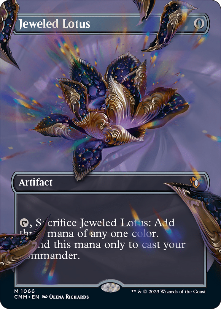 Jeweled Lotus (Borderless Textured Foil Frame Break) [Commander Masters] MTG Single Magic: The Gathering  | Multizone: Comics And Games