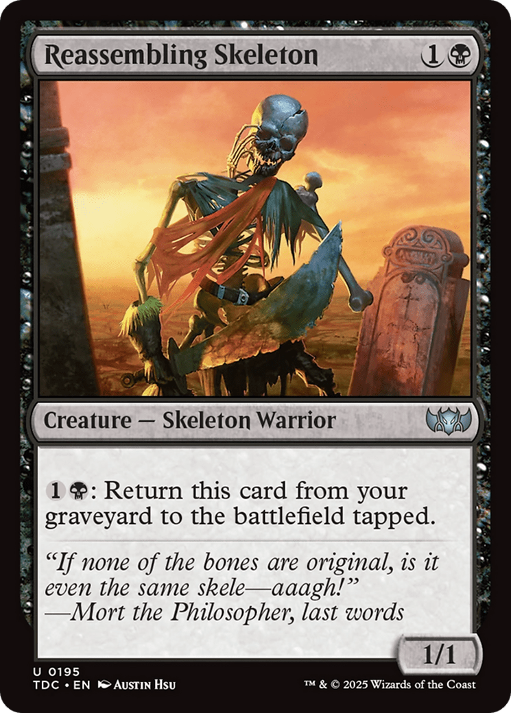 Reassembling Skeleton [Tarkir: Dragonstorm Commander] MTG Single Magic: The Gathering  | Multizone: Comics And Games