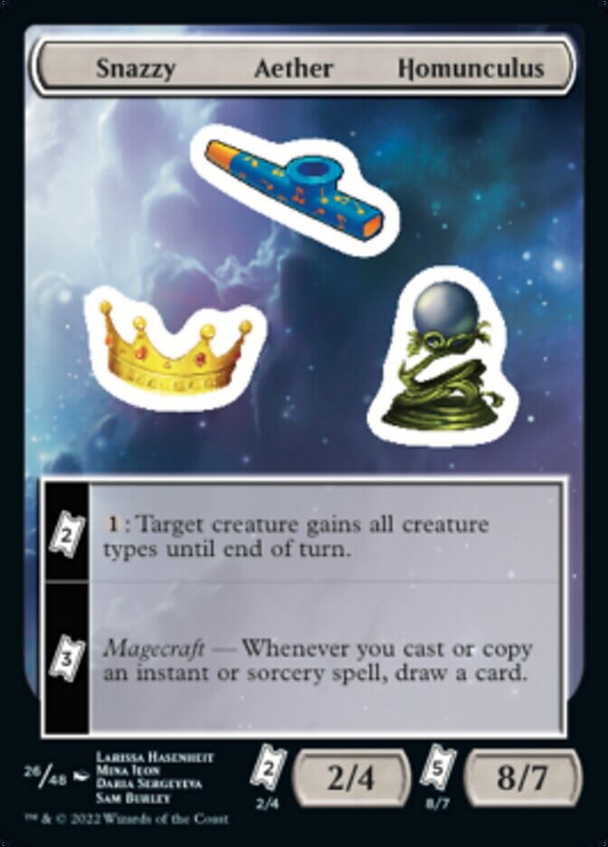 Snazzy Aether Homunculus [Unfinity Stickers] MTG Single Magic: The Gathering  | Multizone: Comics And Games