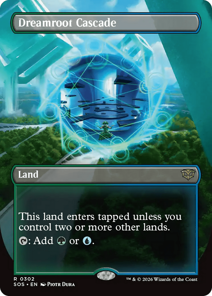 Dreamroot Cascade (Borderless) [Secrets of Strixhaven] MTG Single Magic: The Gathering  | Multizone: Comics And Games