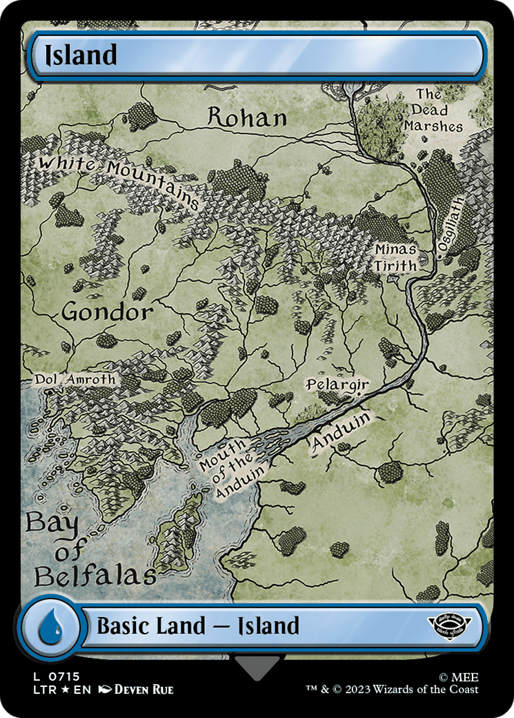 Island (0715) (Surge Foil) [The Lord of the Rings: Tales of Middle-Earth] MTG Single Magic: The Gathering  | Multizone: Comics And Games