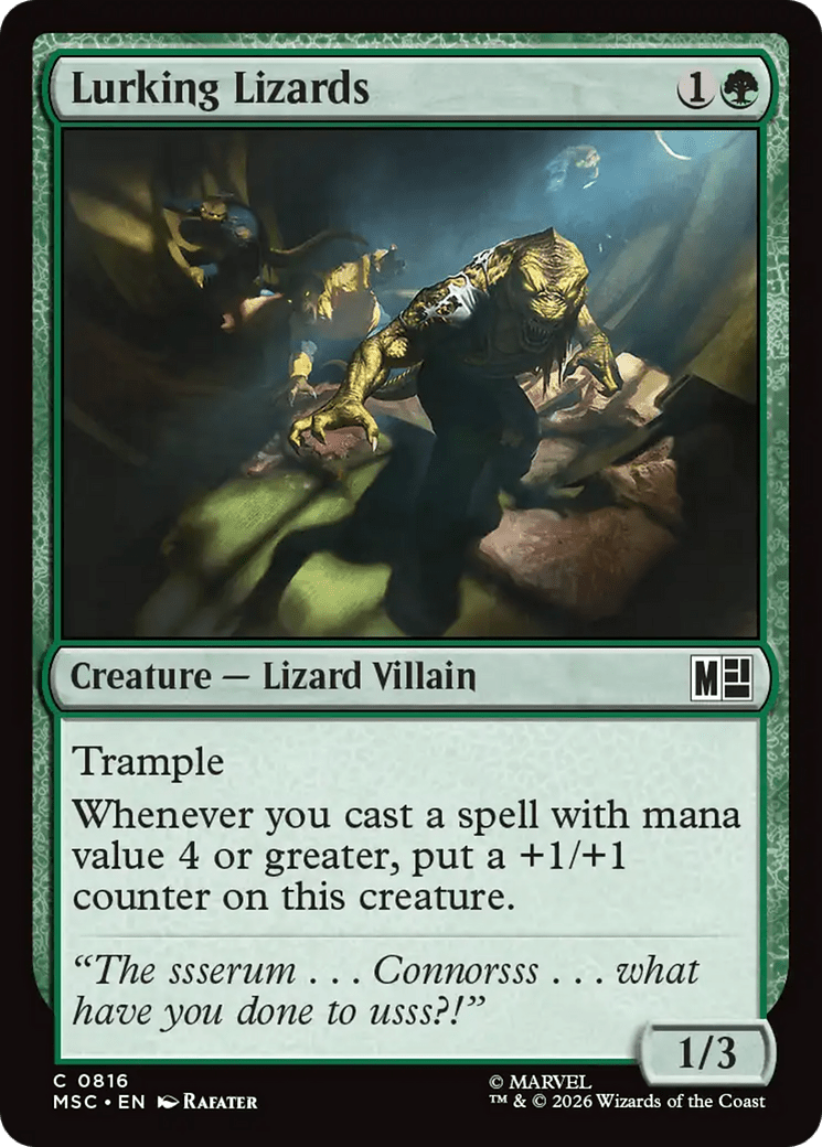 Lurking Lizards [Marvel Super Heroes Commander] MTG Single Magic: The Gathering  | Multizone: Comics And Games
