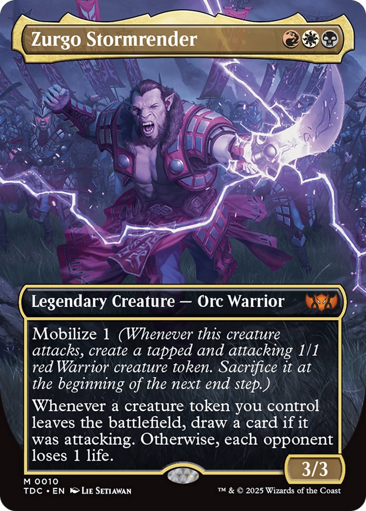 Zurgo Stormrender (Borderless) [Tarkir: Dragonstorm Commander] MTG Single Magic: The Gathering  | Multizone: Comics And Games