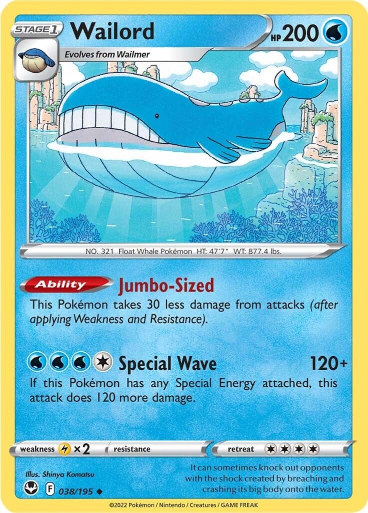Wailord (038/195) [Sword & Shield: Silver Tempest] Pokemon Single Pokémon  | Multizone: Comics And Games