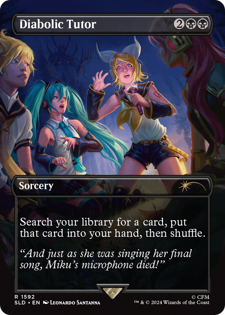 Diabolic Tutor (1592) (Rainbow Foil) [Secret Lair Drop Series] MTG Single Magic: The Gathering  | Multizone: Comics And Games