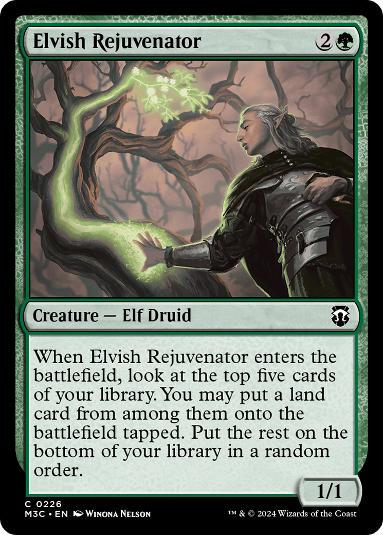 Elvish Rejuvenator (Ripple Foil) [Modern Horizons 3 Commander] MTG Single Magic: The Gathering  | Multizone: Comics And Games
