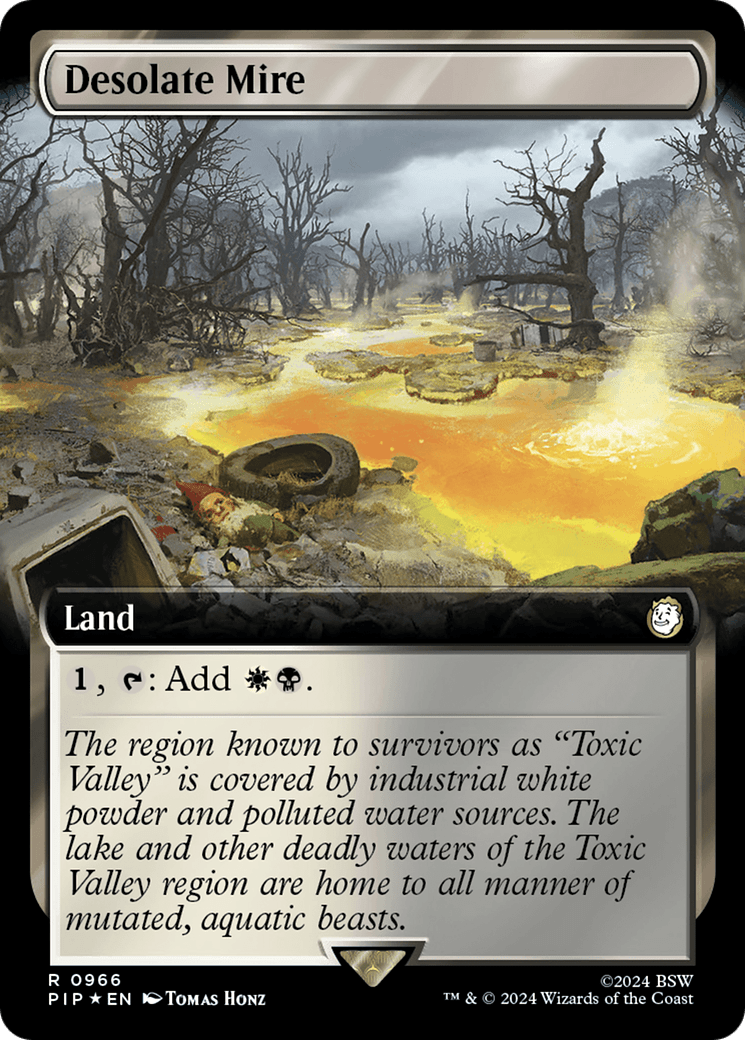 Desolate Mire (Extended Art) (Surge Foil) [Fallout] MTG Single Magic: The Gathering  | Multizone: Comics And Games