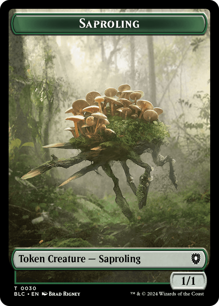 Saproling // Treasure Double-Sided Token [Bloomburrow Commander Tokens] MTG Single Magic: The Gathering  | Multizone: Comics And Games