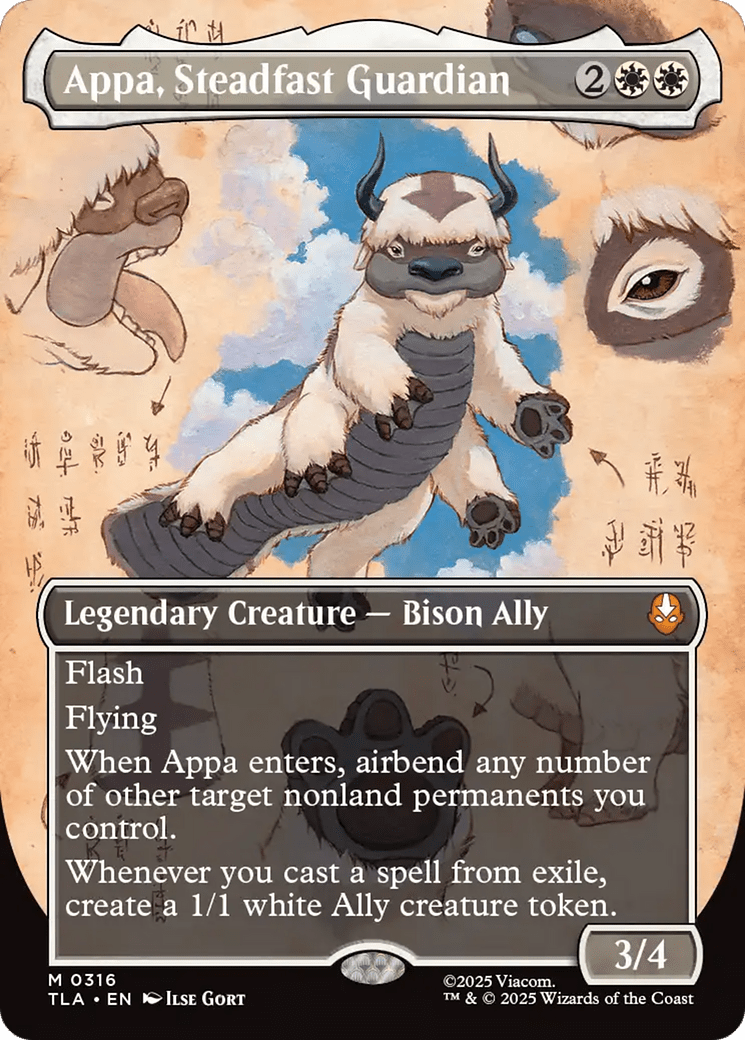 Appa, Steadfast Guardian (Borderless) [Avatar: The Last Airbender] MTG Single Magic: The Gathering  | Multizone: Comics And Games