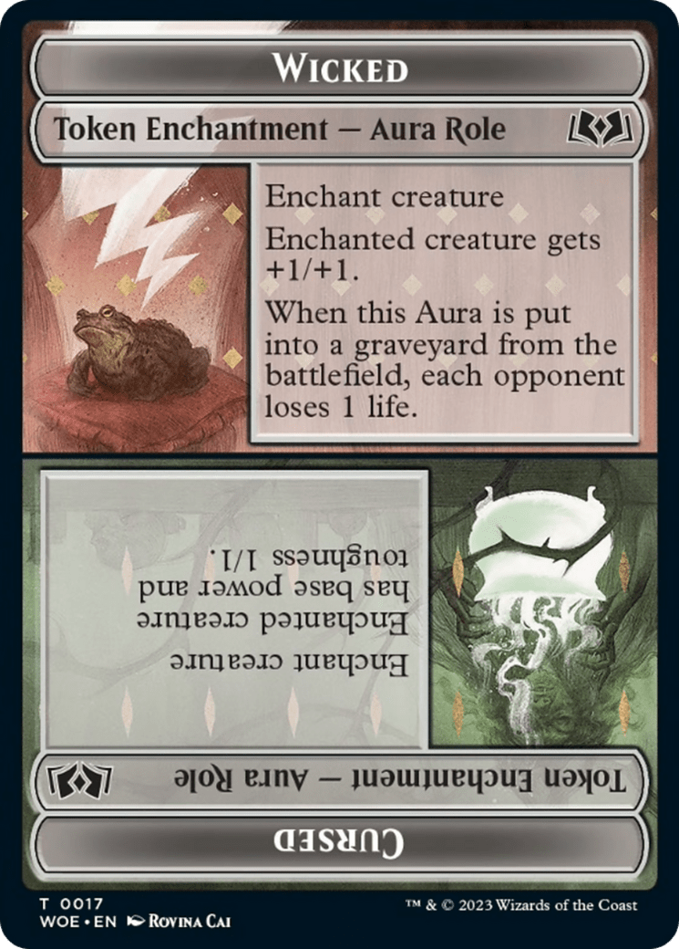 Wicked Role / Cursed Role // Emblem - On An Adventure Double-Sided Token [Wilds of Eldraine Tokens] MTG Single Magic: The Gathering  | Multizone: Comics And Games