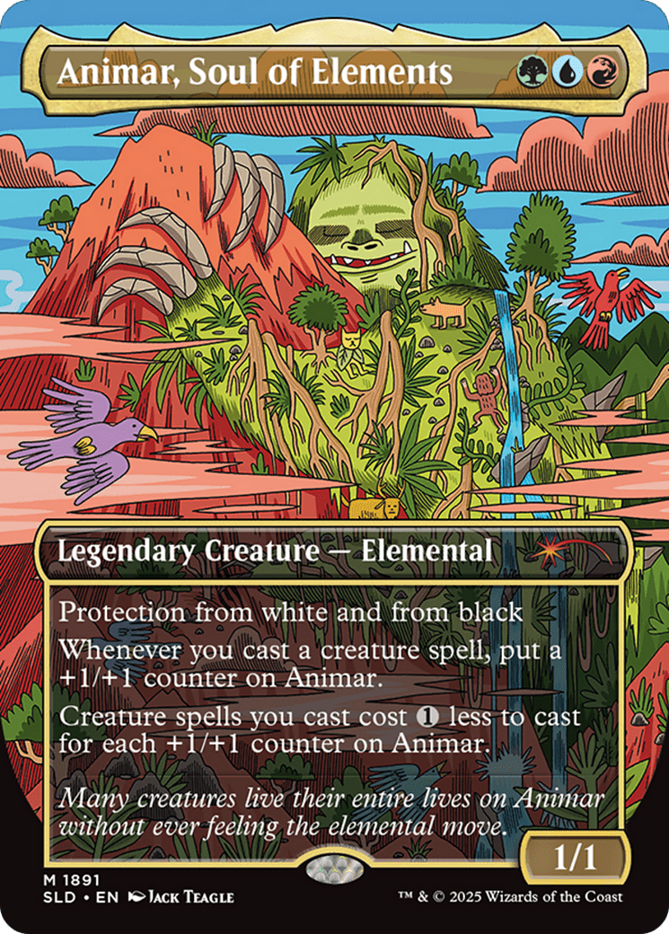 Animar, Soul of Elements (Rainbow Foil) [Secret Lair Drop Series] MTG Single Magic: The Gathering  | Multizone: Comics And Games