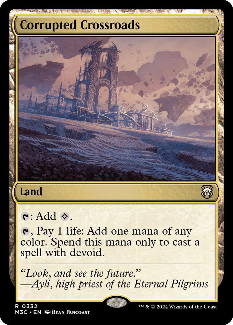 Corrupted Crossroads (Ripple Foil) [Modern Horizons 3 Commander] MTG Single Magic: The Gathering  | Multizone: Comics And Games