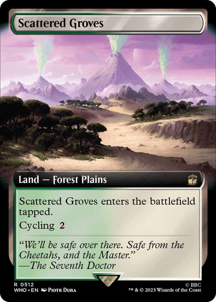 Scattered Groves (Extended Art) [Doctor Who] MTG Single Magic: The Gathering  | Multizone: Comics And Games