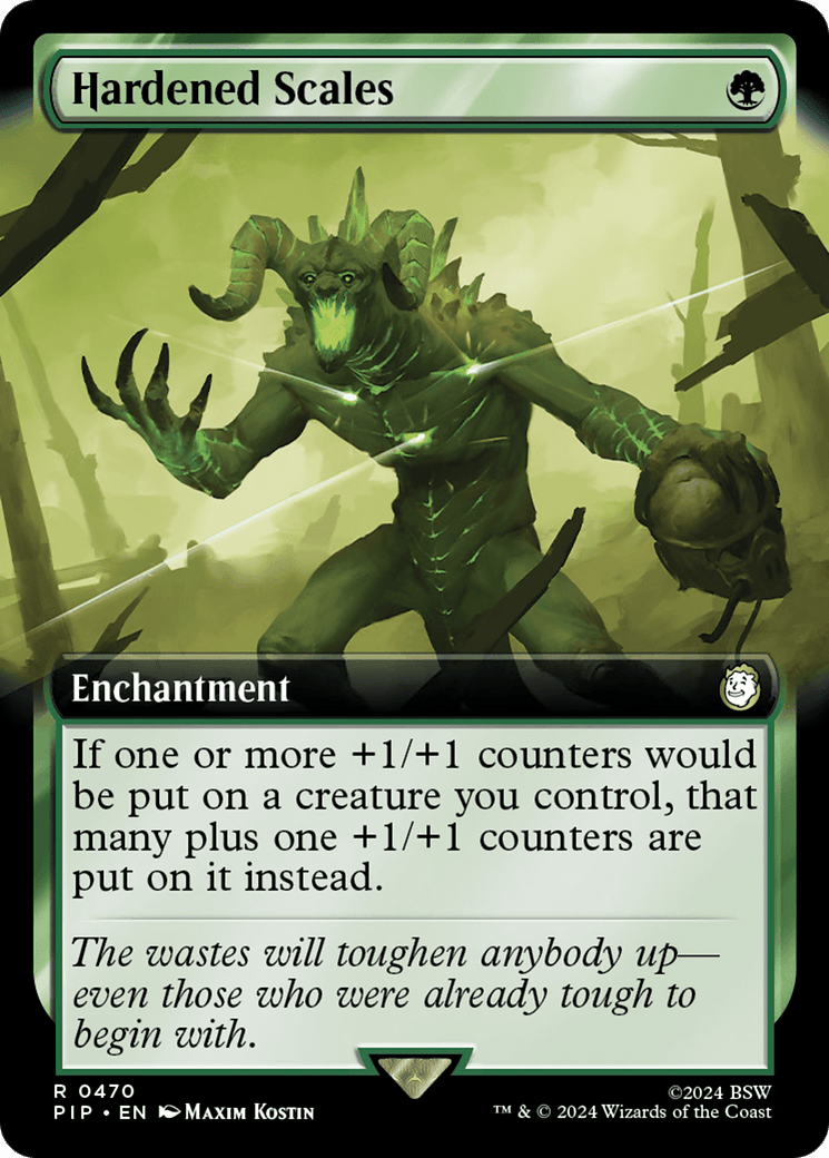 Hardened Scales (Extended Art) [Fallout] MTG Single Magic: The Gathering  | Multizone: Comics And Games