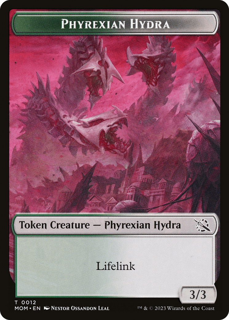 Treasure (20) // Phyrexian Hydra (12) Double-Sided Token [March of the Machine Tokens] MTG Single Magic: The Gathering  | Multizone: Comics And Games