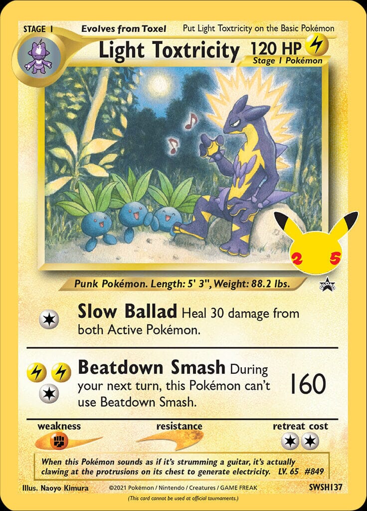 Light Toxtricity (SWSH137) (Celebrations) [Sword & Shield: Black Star Promos] Pokemon Single Pokémon  | Multizone: Comics And Games