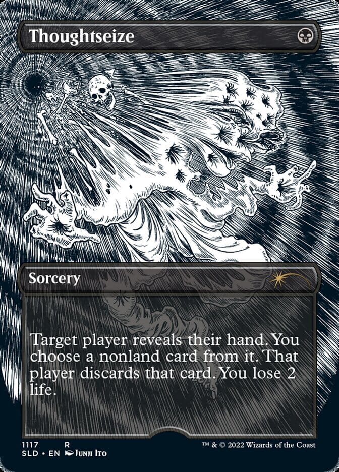 Thoughtseize (Borderless) [Secret Lair Drop Series] MTG Single Magic: The Gathering  | Multizone: Comics And Games