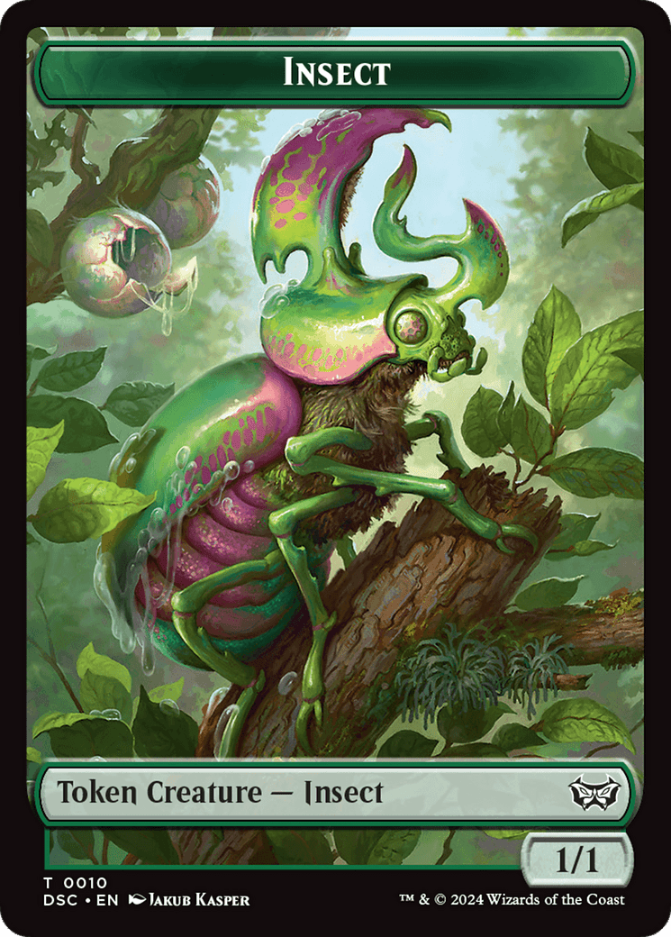 Insect (0010) //Manifest Double-Sided Token [Duskmourn: House of Horror Commander Tokens] MTG Single Magic: The Gathering  | Multizone: Comics And Games