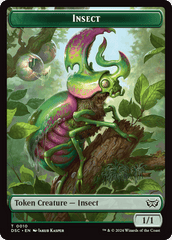 Insect (0010) //Manifest Double-Sided Token [Duskmourn: House of Horror Commander Tokens] MTG Single Magic: The Gathering  | Multizone: Comics And Games