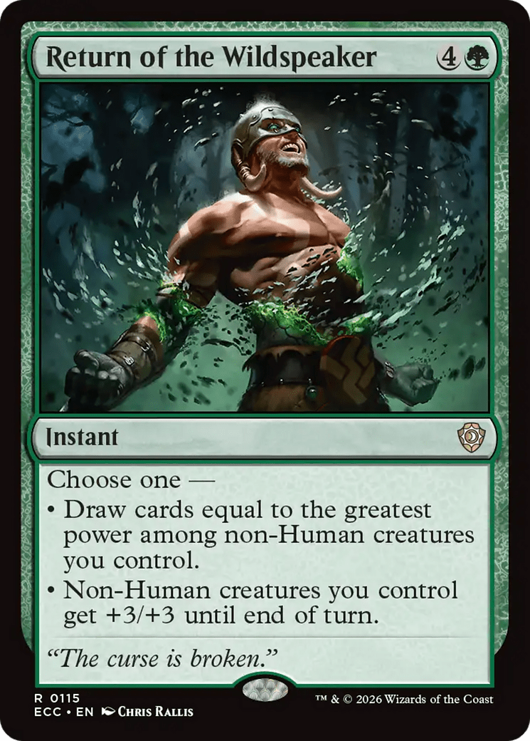 Return of the Wildspeaker [Lorwyn Eclipsed Commander] MTG Single Magic: The Gathering  | Multizone: Comics And Games