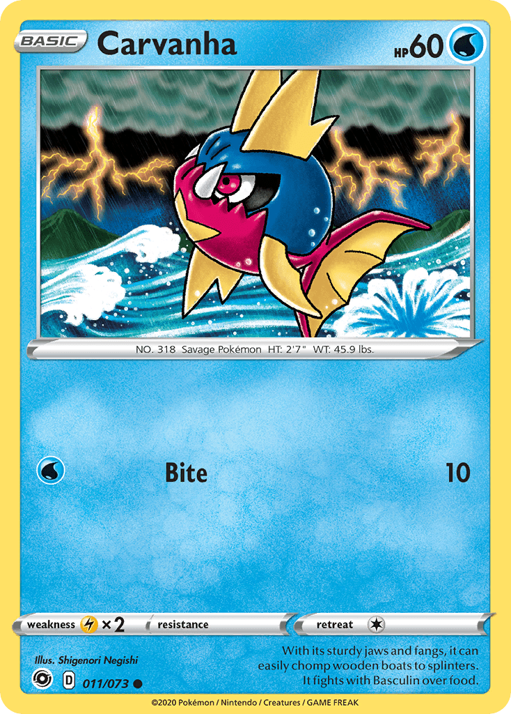 Carvanha (011/073) [Sword & Shield: Champion's Path] Pokemon Single Pokémon  | Multizone: Comics And Games