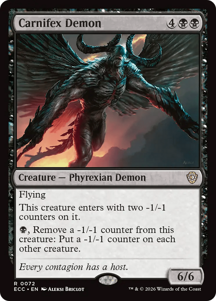 Carnifex Demon [Lorwyn Eclipsed Commander] MTG Single Magic: The Gathering  | Multizone: Comics And Games