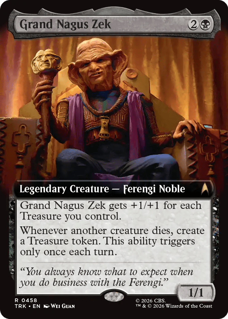 Grand Nagus Zek (Extended Art) [Star Trek] MTG Single Magic: The Gathering  | Multizone: Comics And Games