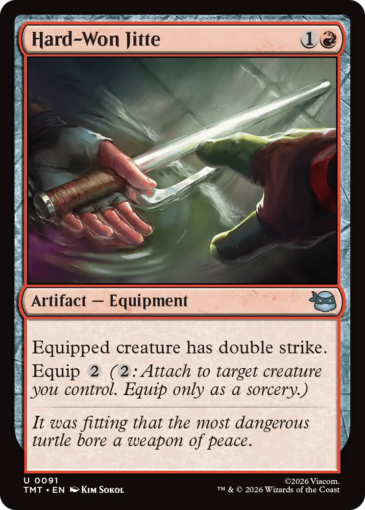 Hard-Won Jitte [Teenage Mutant Ninja Turtles] MTG Single Magic: The Gathering  | Multizone: Comics And Games