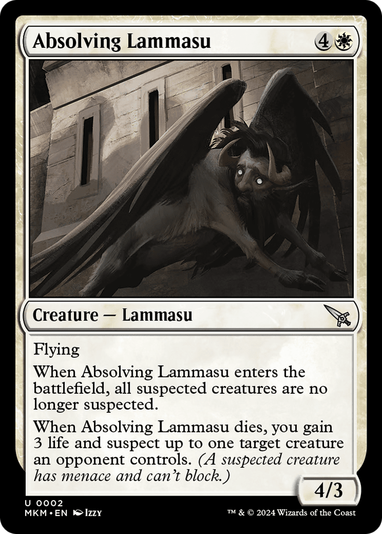 Absolving Lammasu [Murders at Karlov Manor] MTG Single Magic: The Gathering  | Multizone: Comics And Games