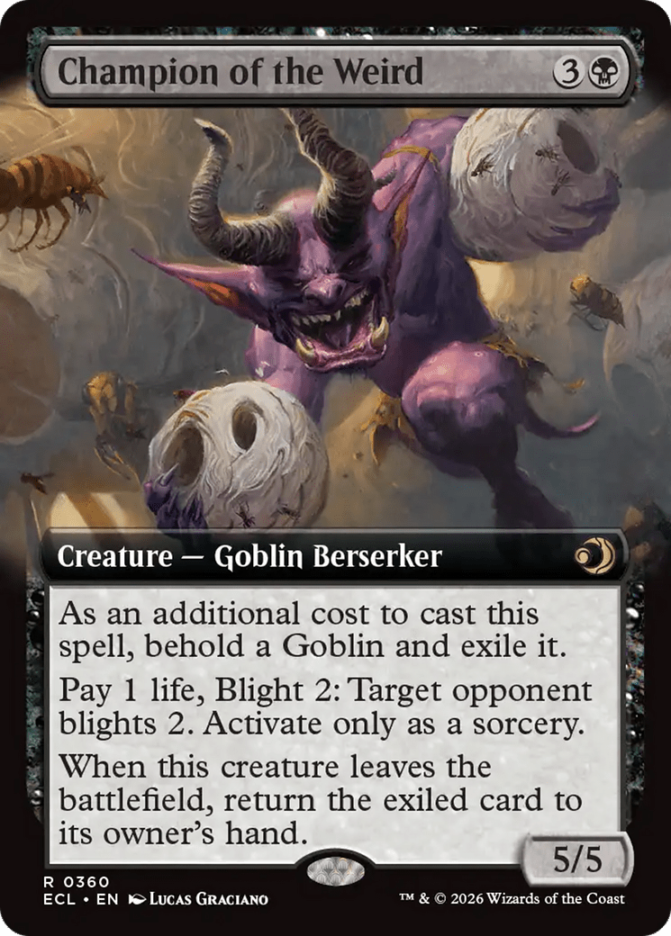 Champion of the Weird (Extended Art) [Lorwyn Eclipsed] MTG Single Magic: The Gathering  | Multizone: Comics And Games