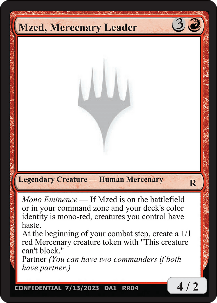 Mzed, Mercenary Leader [Unknown Event] MTG Single Magic: The Gathering  | Multizone: Comics And Games