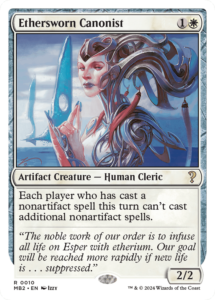 Ethersworn Canonist (White Border) [Mystery Booster 2] MTG Single Magic: The Gathering  | Multizone: Comics And Games
