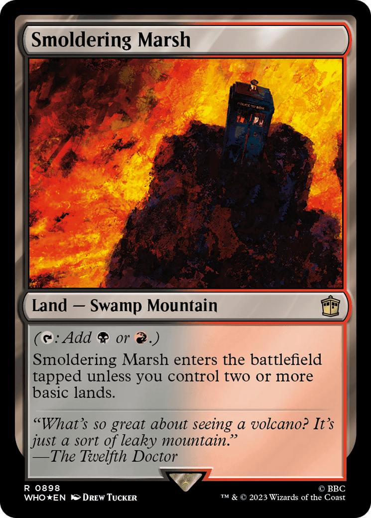 Smoldering Marsh (Surge Foil) [Doctor Who] MTG Single Magic: The Gathering  | Multizone: Comics And Games