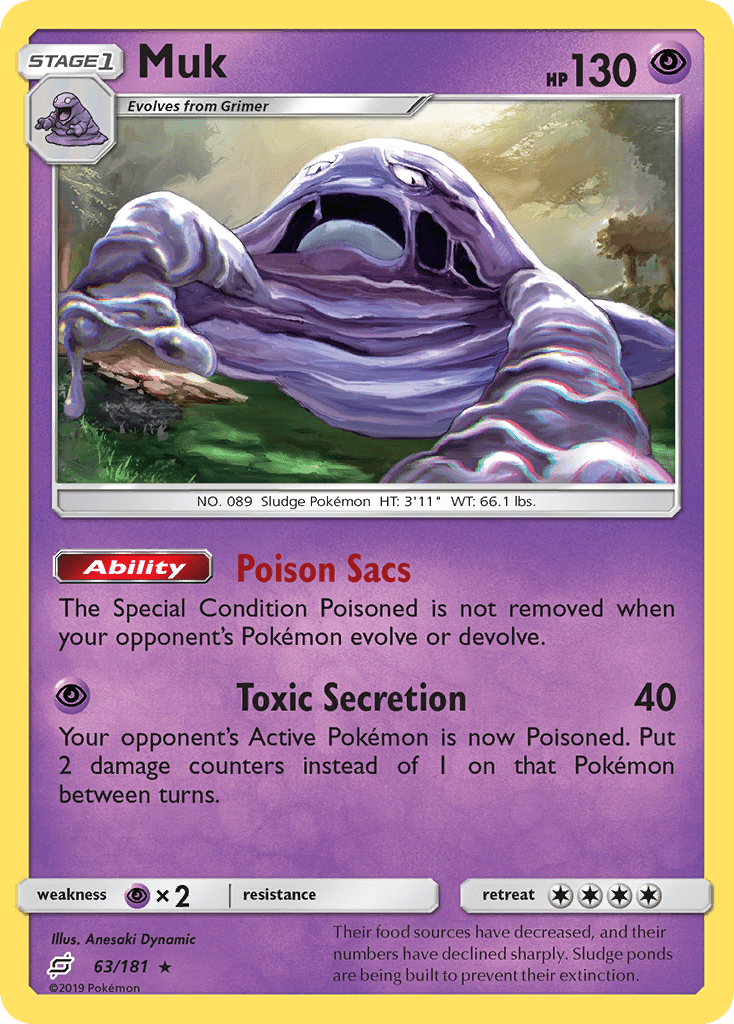 Muk (63/181) [Sun & Moon: Team Up] Pokemon Single Pokémon  | Multizone: Comics And Games