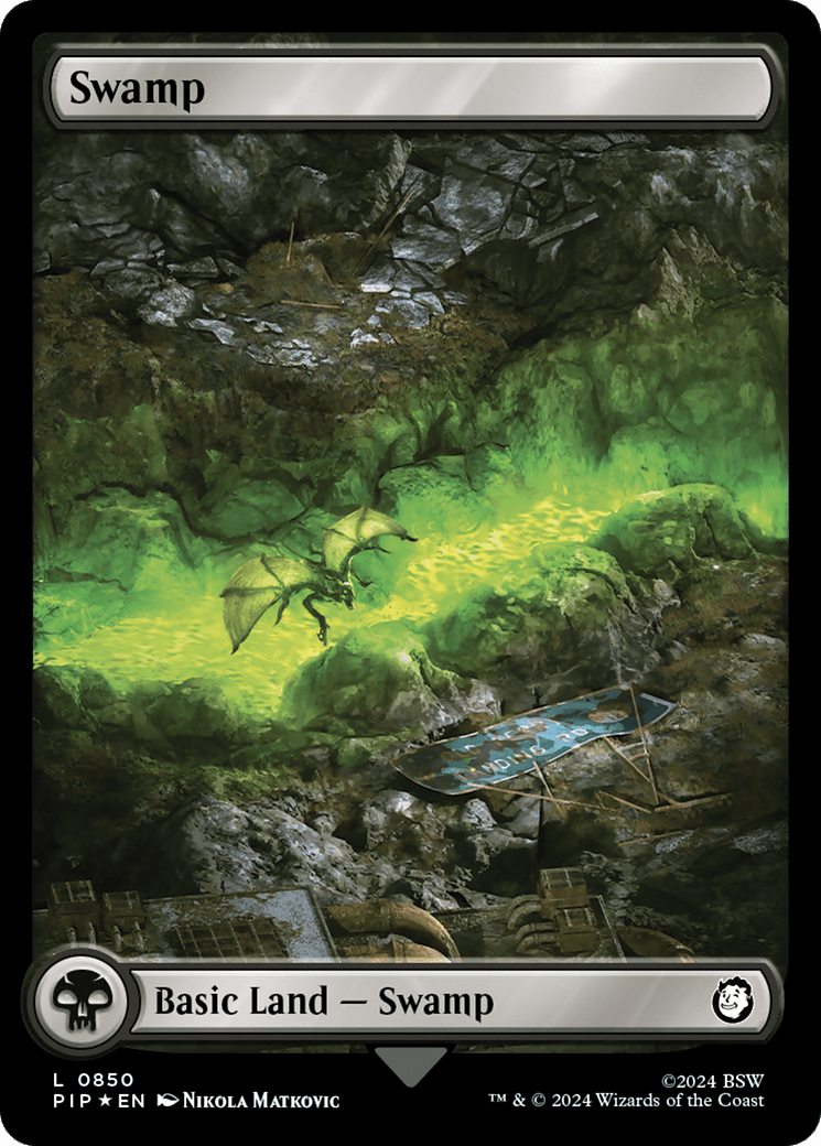 Swamp (0850) (Surge Foil) [Fallout] MTG Single Magic: The Gathering  | Multizone: Comics And Games