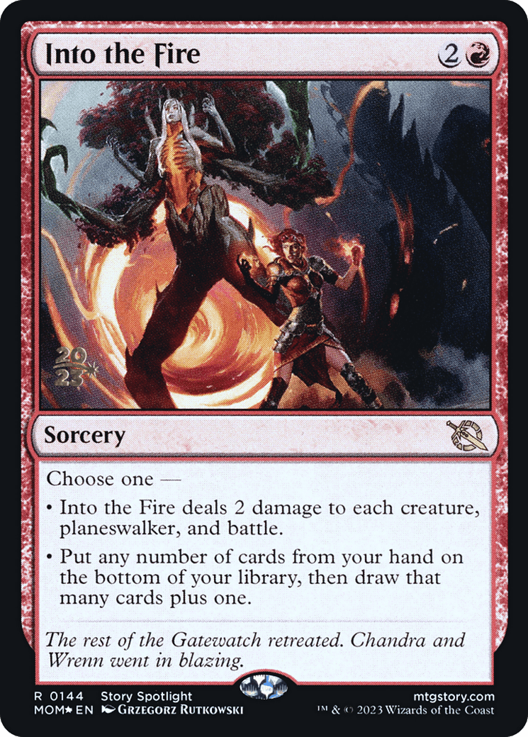Into the Fire [March of the Machine Prerelease Promos] MTG Single Magic: The Gathering  | Multizone: Comics And Games