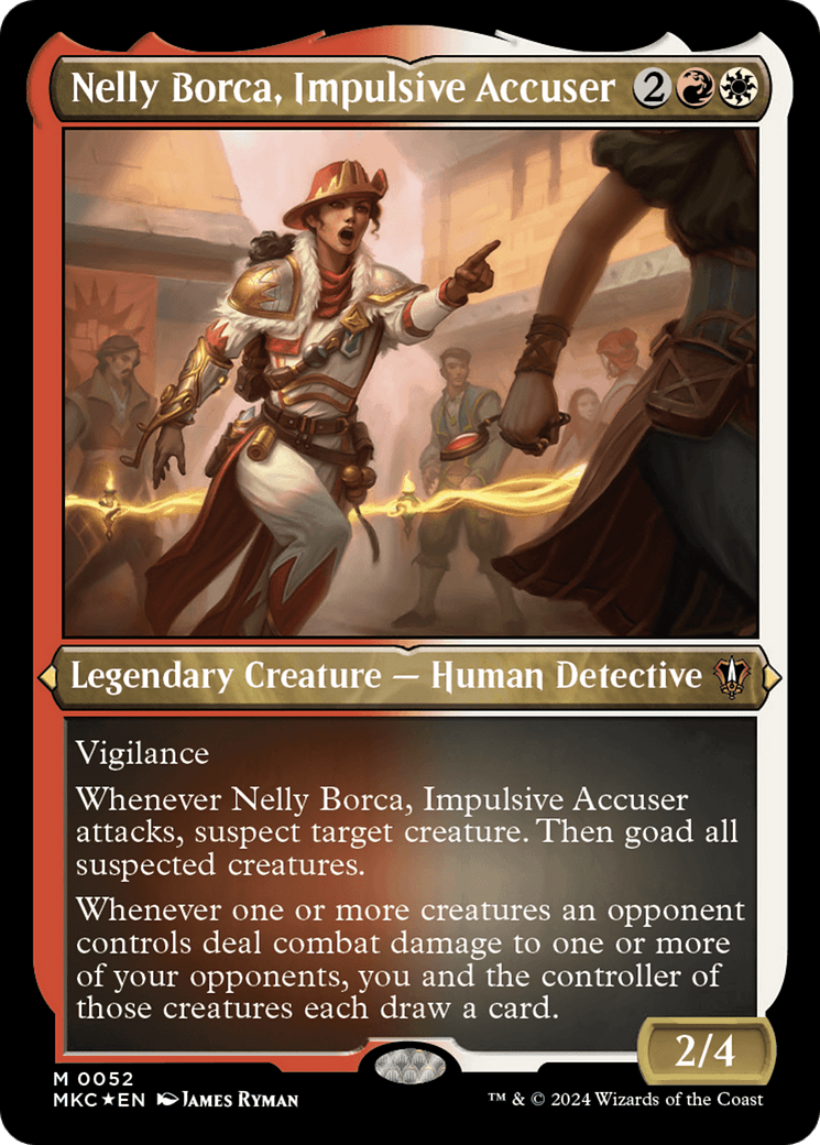 Nelly Borca, Impulsive Accuser (Display Commander) [Murders at Karlov Manor Commander] MTG Single Magic: The Gathering  | Multizone: Comics And Games