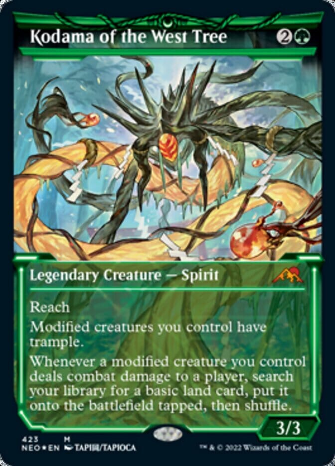 Kodama of the West Tree (Showcase) (Foil Etched) [Kamigawa: Neon Dynasty] MTG Single Magic: The Gathering  | Multizone: Comics And Games
