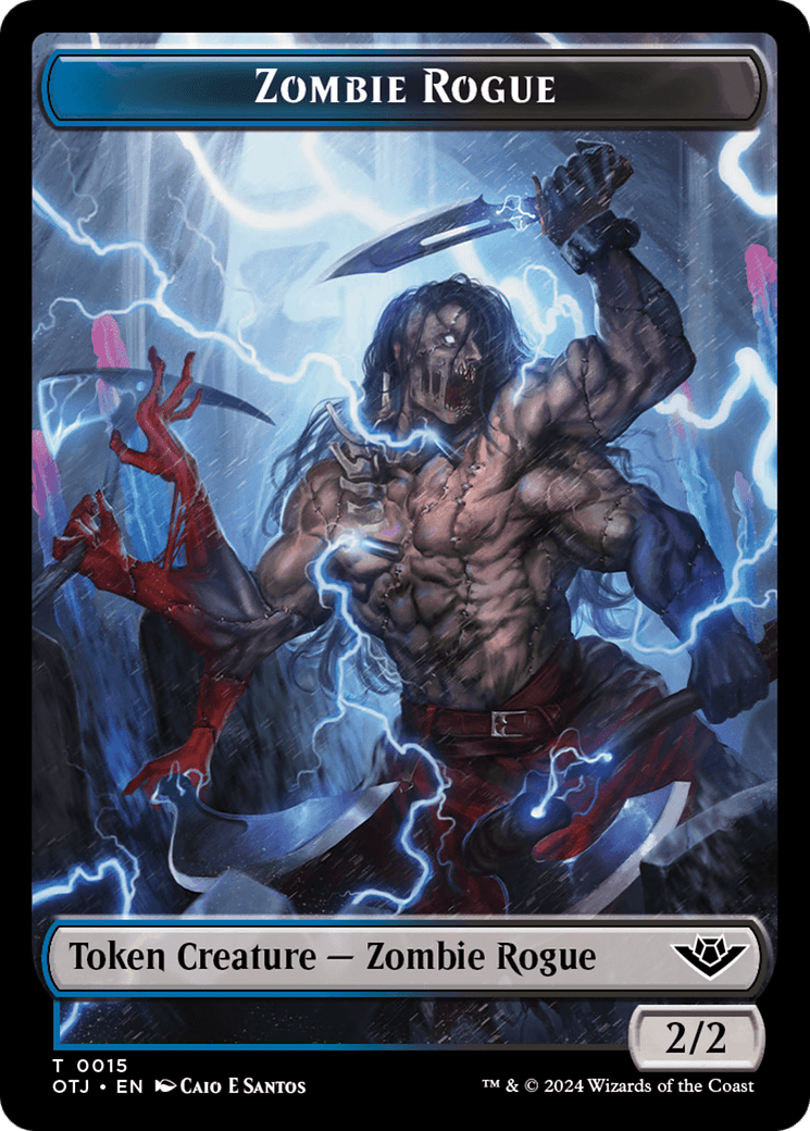 Zombie Rogue Token [Outlaws of Thunder Junction Tokens] MTG Single Magic: The Gathering  | Multizone: Comics And Games