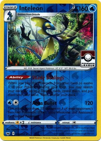 Inteleon (058/202) (League Promo) [Sword & Shield: Base Set] Pokemon Single Pokémon  | Multizone: Comics And Games