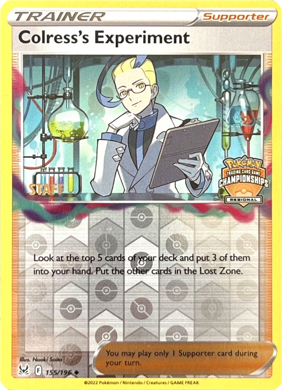 Colress's Experiment (Regional Championships) (Staff) [Sword & Shield: Lost Origin] Pokemon Single Pokémon  | Multizone: Comics And Games
