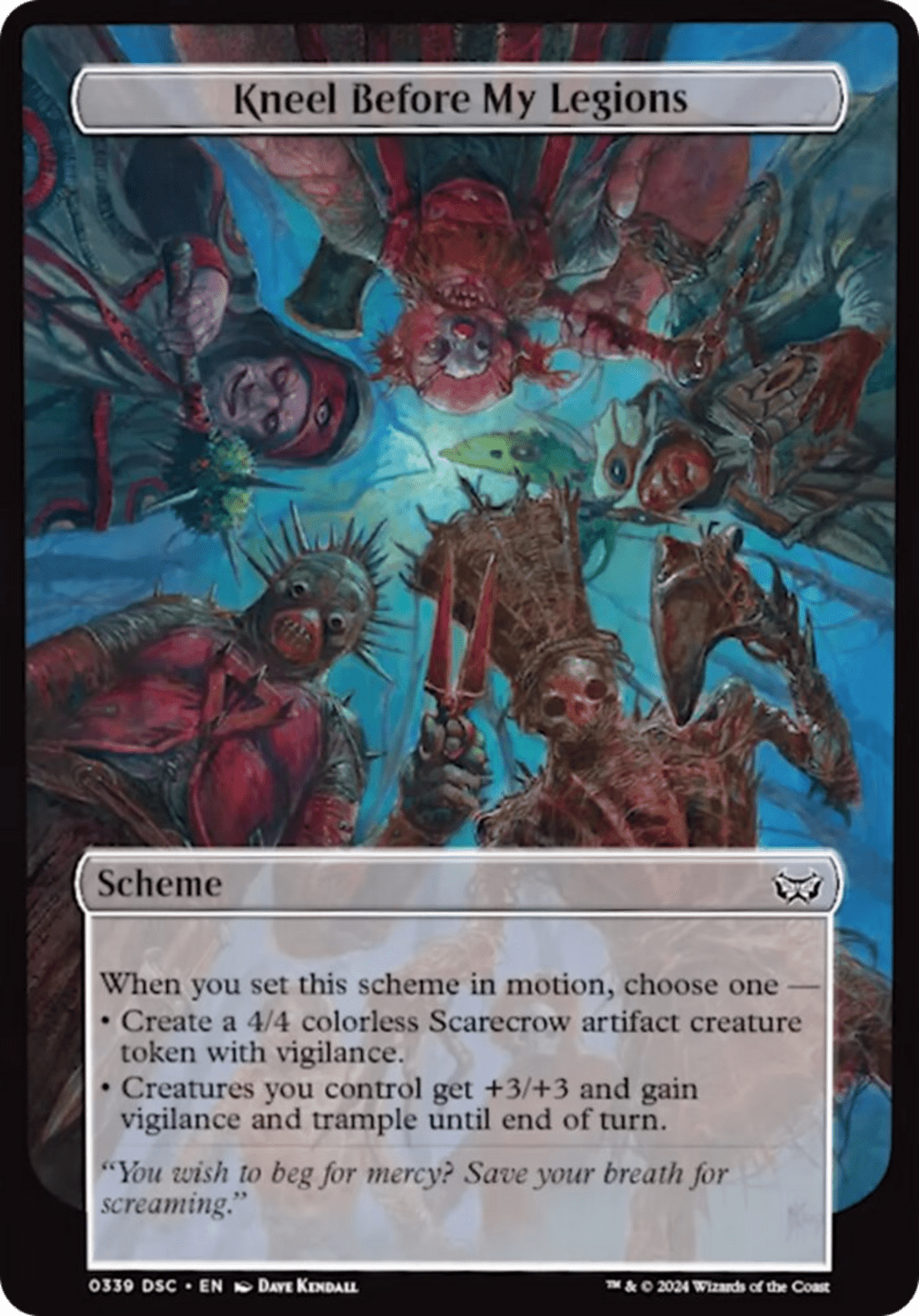 Kneel Before My Legions (Full Art) [Duskmourn: Archenemy] MTG Single Magic: The Gathering  | Multizone: Comics And Games