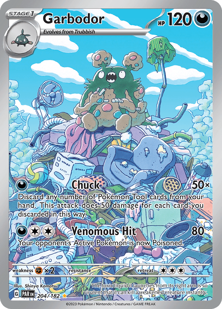 Garbodor (204/182) [Scarlet & Violet: Paradox Rift] Pokemon Single Pokémon  | Multizone: Comics And Games