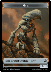 Construct // Myr Double-Sided Token [Modern Horizons 3 Commander Tokens] MTG Single Magic: The Gathering  | Multizone: Comics And Games